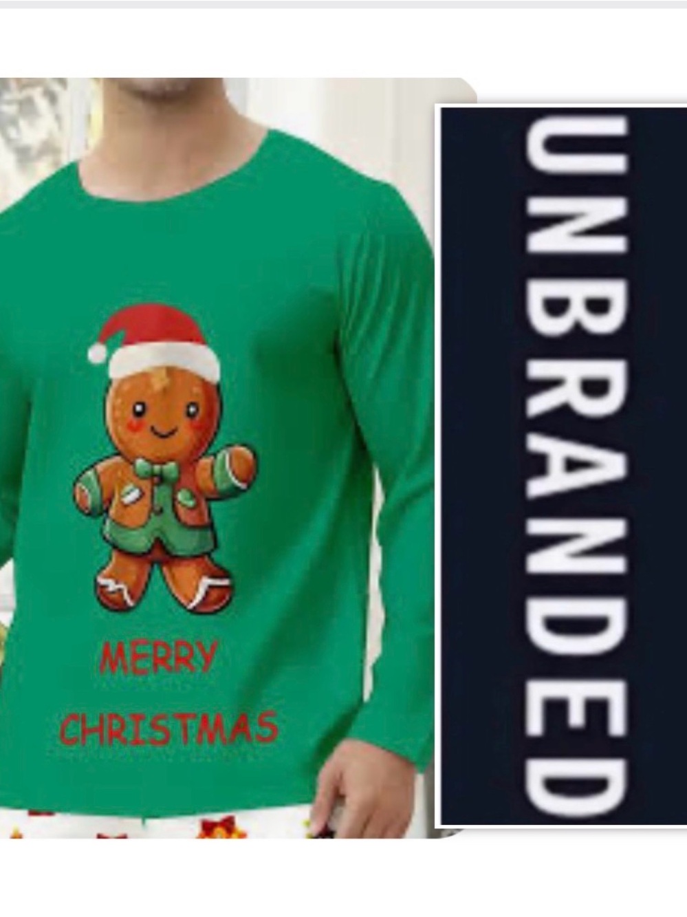 UNBRANDED Festive Gingerbread Man Shirt